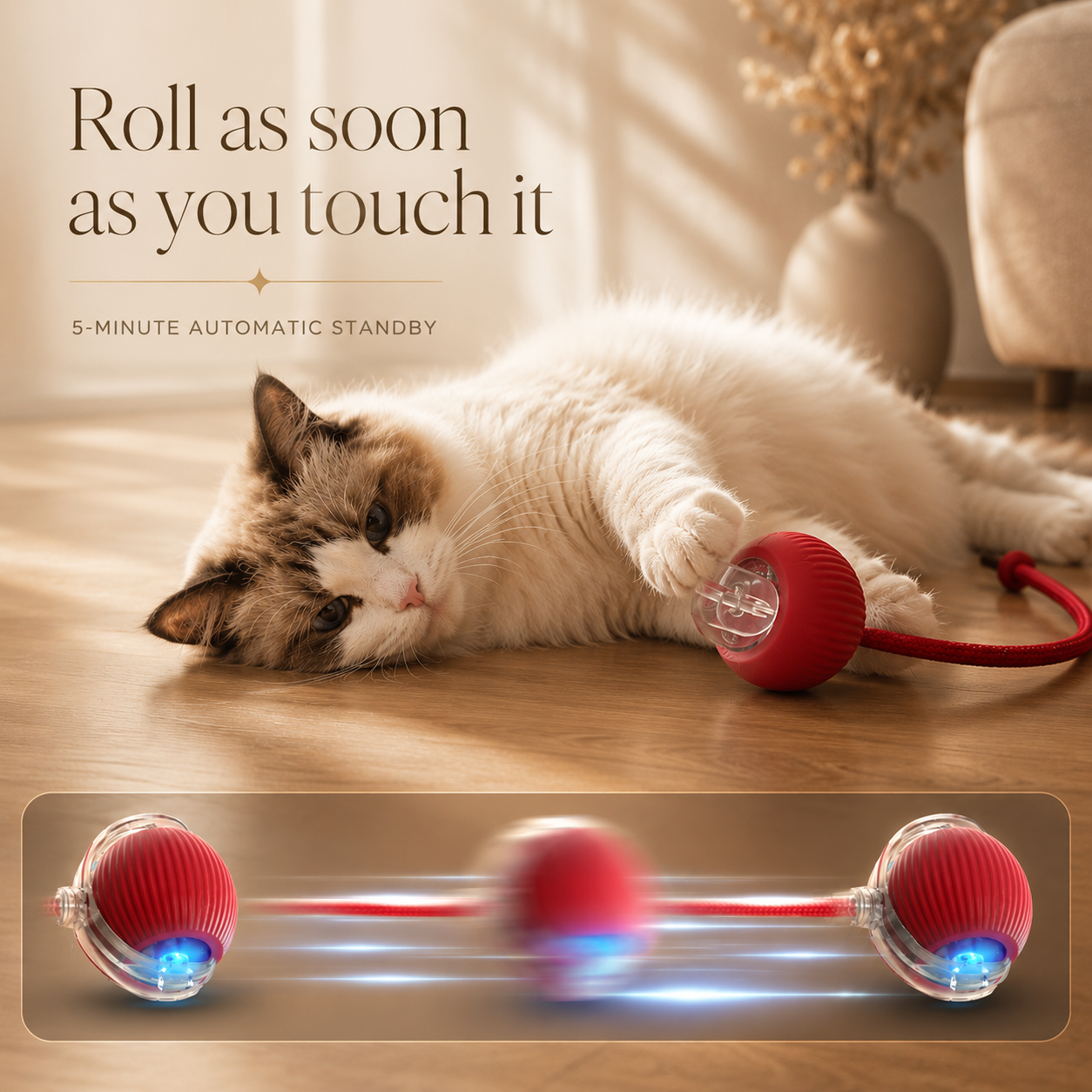 Nova Motion™ - Interactive Rolling Ball for Indoor Pets